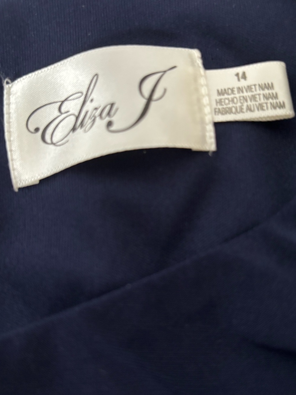 Sleeveless Navy Top with Pink Paisley Maxi Skirt Eliza J. Sz 14 - Picture 3 of 7